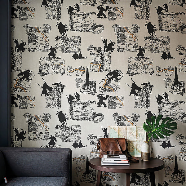 Lord Of The Rings 423 behang van LondonArt — interieur