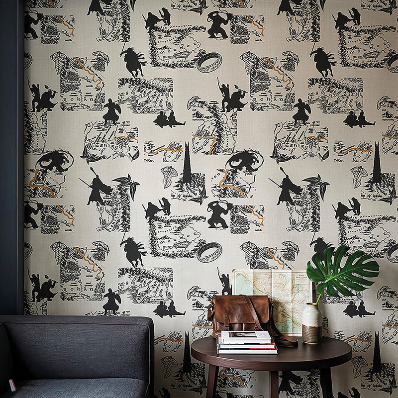 Lord Of The Rings 423 behang van LondonArt — interieur