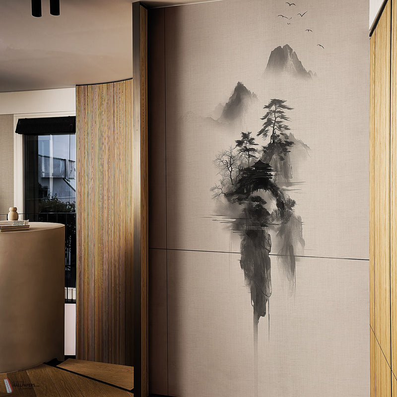 Sumie #1 #2 #3 Tapete von LondonArt — Interieur
