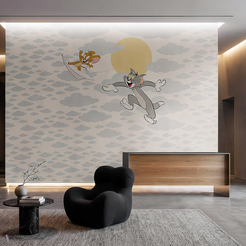 Tom & Jerry 101 behang van LondonArt — interieur