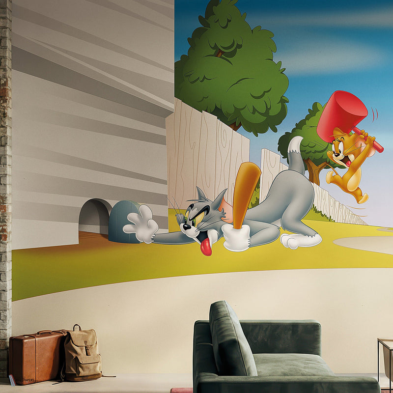 Tom & Jerry 124 behang van LondonArt — interieur