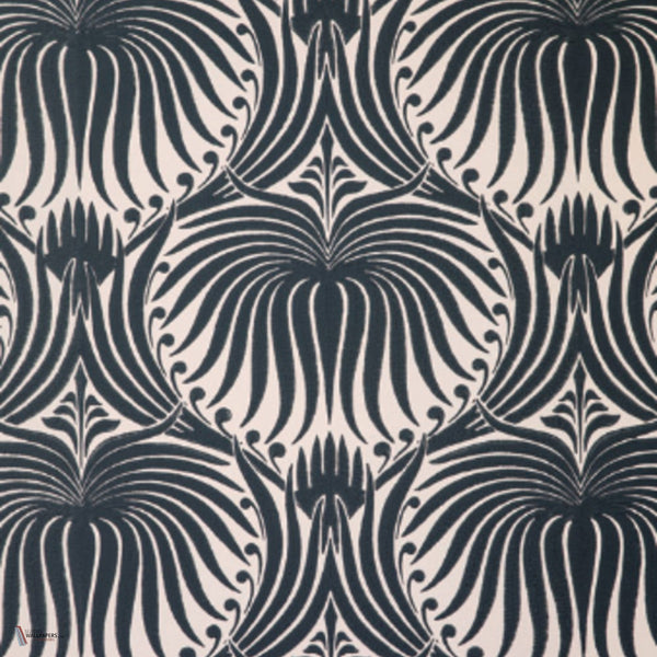 Lotus behang in Black 57 van Farrow & Ball