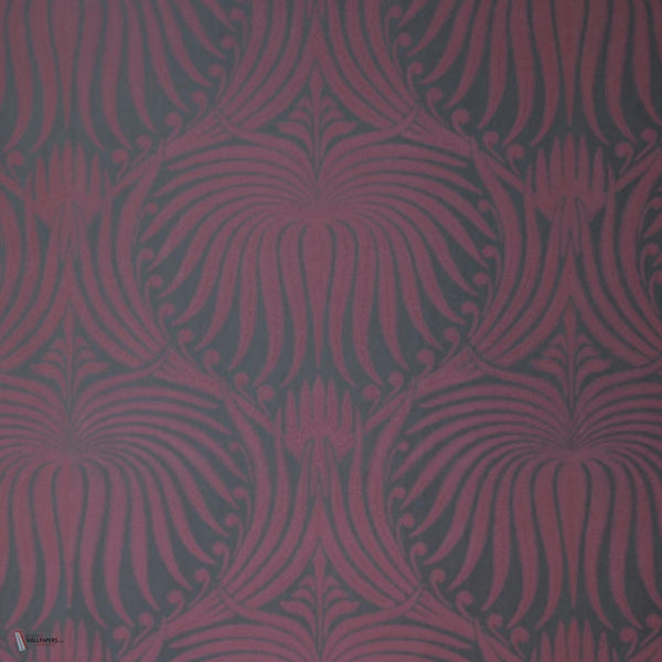 Lotus behang in Brinjal van Farrow & Ball