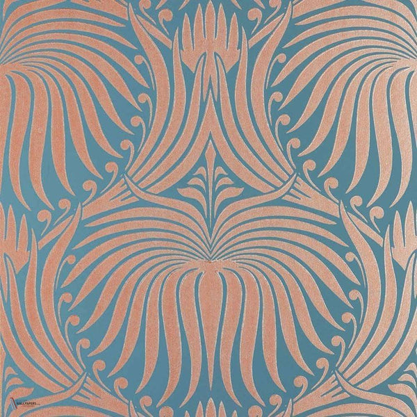 Lotus behang in Copper Nimes van Farrow & Ball