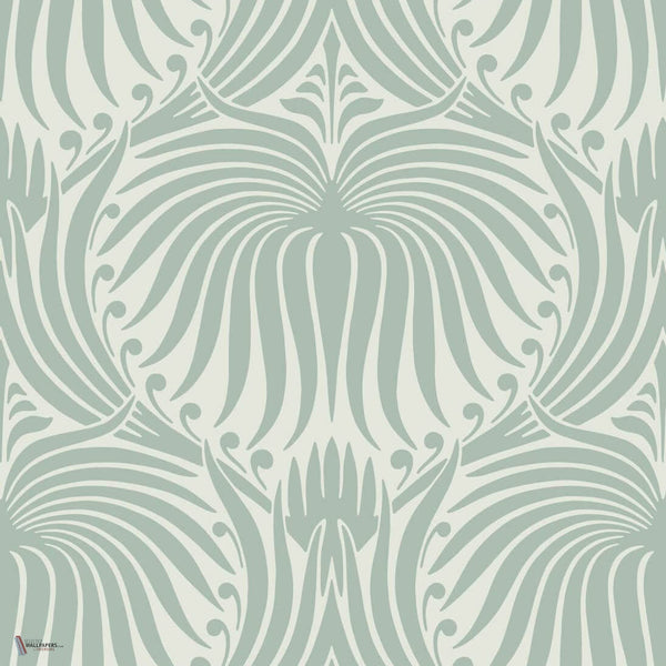 Lotus behang in Green Blue van Farrow & Ball