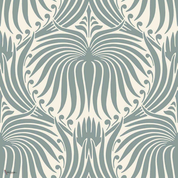 Lotus behang in Oval Room Blue van Farrow & Ball