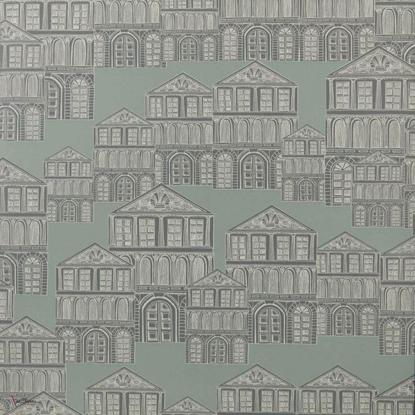 Maison wallpaper in Neo Mint van 1838 wallcoverings