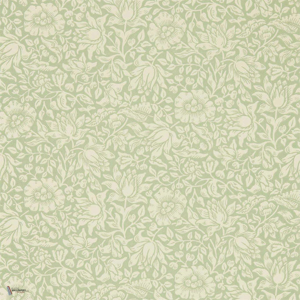 Mallow wallpaper in Green van Morris & Co