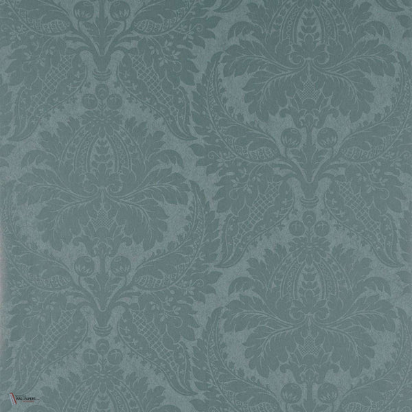 Malmaison Damask Tapete in Teal van Zoffany