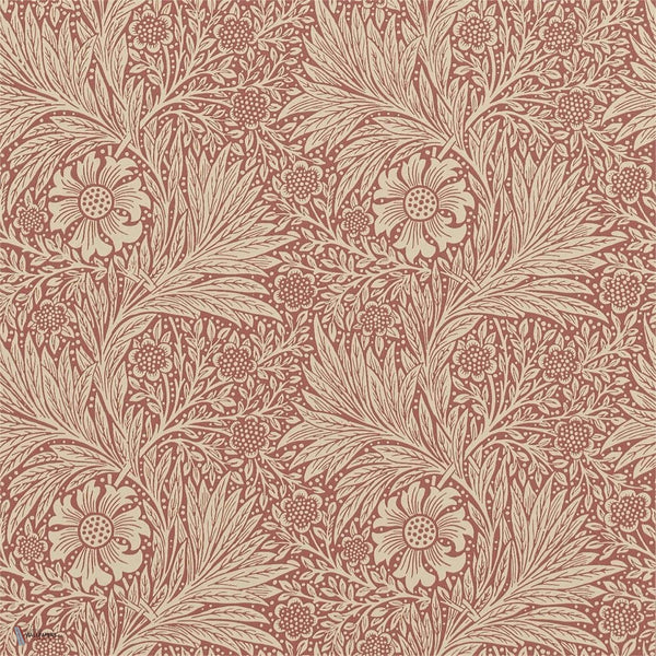 Marigold wallpaper in Brick/Manilla van Morris & Co