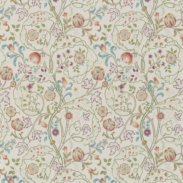 Mary Isobel wallpaper in Rose/Artichoke van Morris & Co