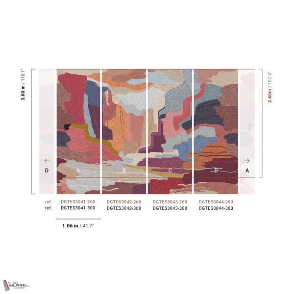 Arazzo papier peint en Spice de Masureel — paneelindeling