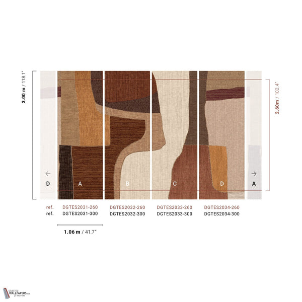 Boro papier peint en Almond de Masureel — paneelindeling