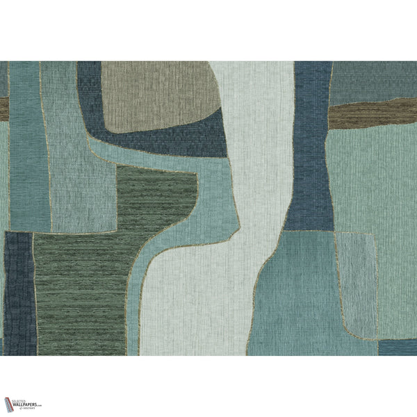 Boro papier peint en Teal de Masureel