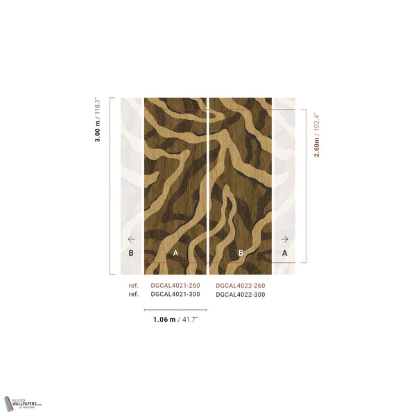 Intarsio papier peint en Gold de Masureel
