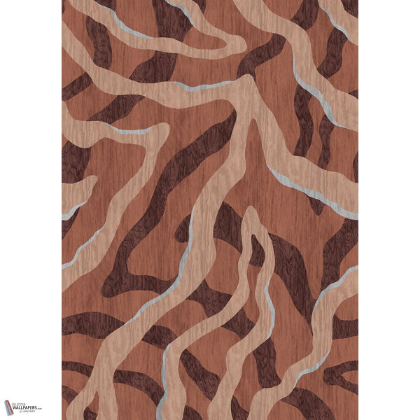 Intarsio papier peint en Sienna de Masureel