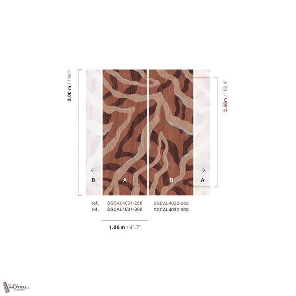 Intarsio papier peint en Sienna de Masureel — paneelindeling