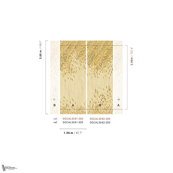 Lapilli wallpaper in Gold by Masureel