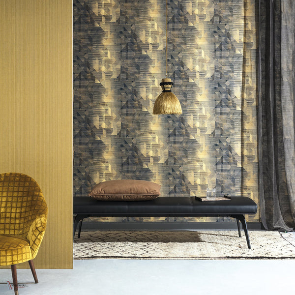 Naxos wallpaper interior in Ocre by Masureel