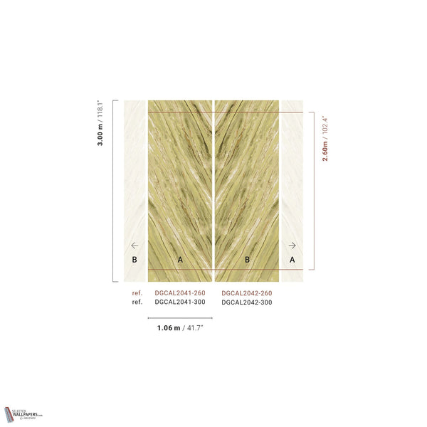 Orobico papier peint en Olive de Masureel