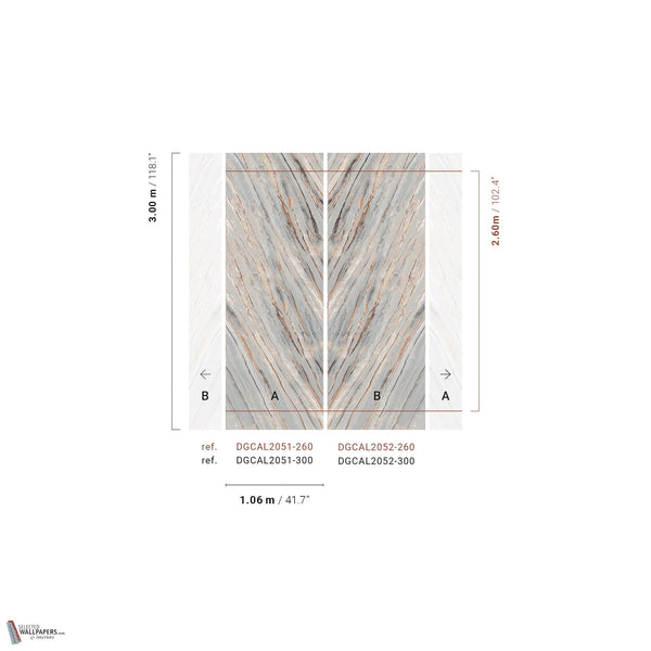 Orobico papier peint en Sienna de Masureel — paneelindeling