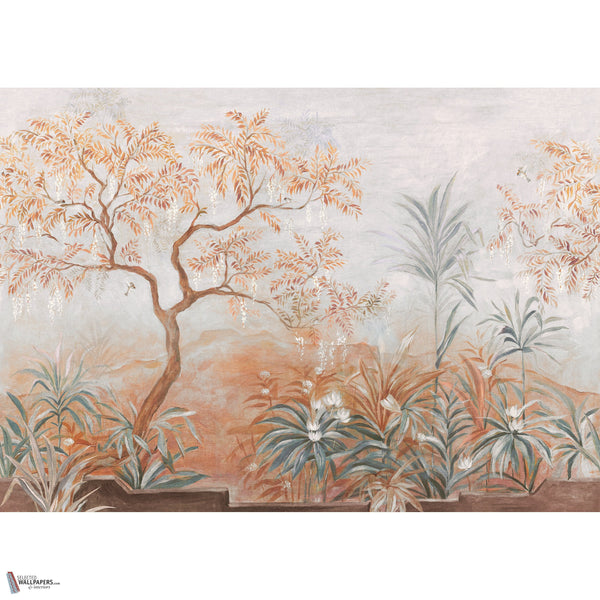 Palmira papel pintado en Almond de Masureel