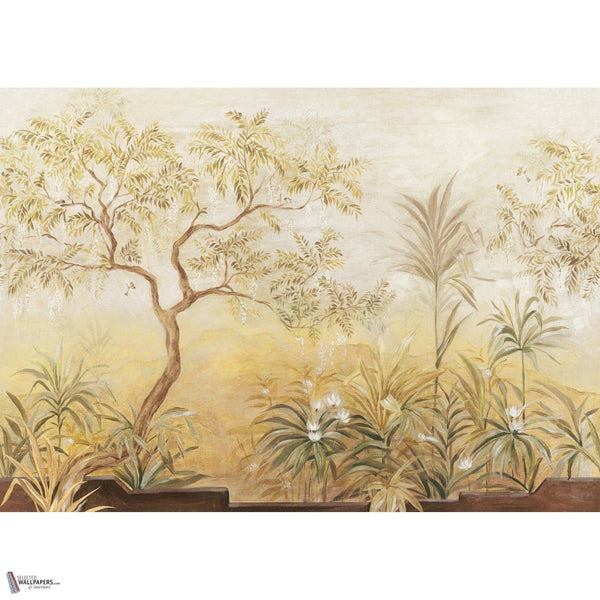 Palmira papel pintado en Gold de Masureel