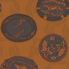 Matrinah behang in Burnt Orange & Charcoal van Cole & Son