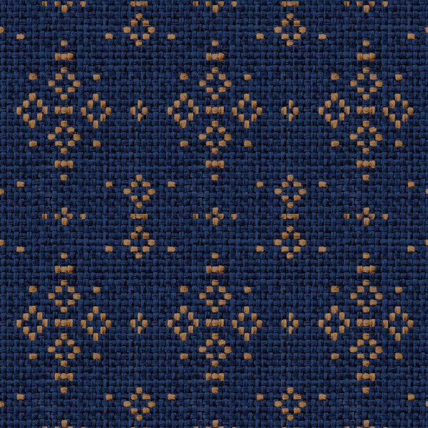 Mazahua wallpaper in Indigo by Coordonne
