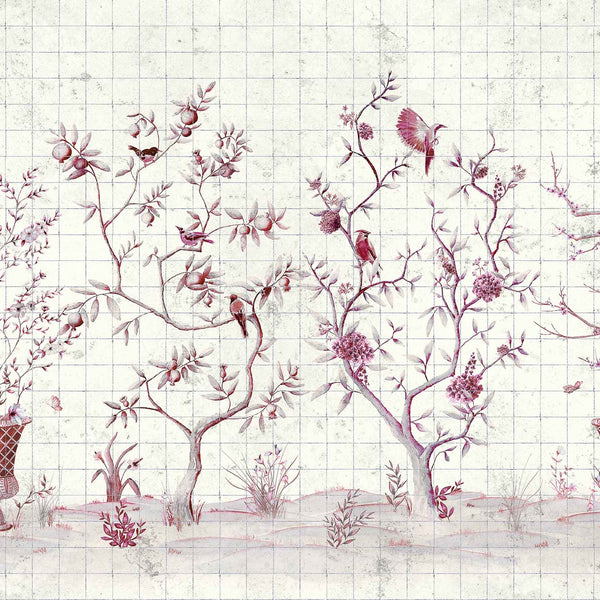 Meihua behang in Goji van Coordonne
