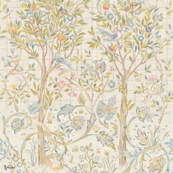 Melsetter wallpaper in Ivory Sage van Morris & Co