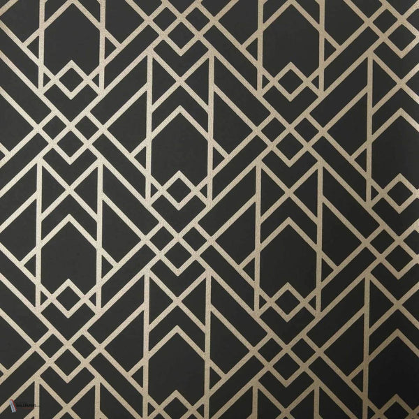 Metro behang in Jet van 1838 wallcoverings