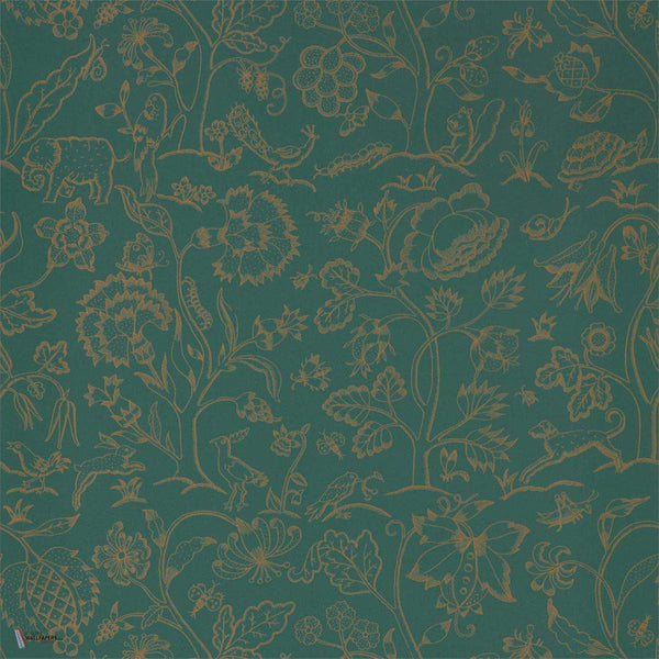 Middlemore wallpaper in Moss Gold van Morris & Co