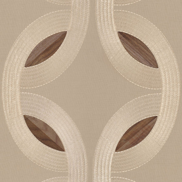 Mimbeau wallpaper in Beige Taupe by Casamance