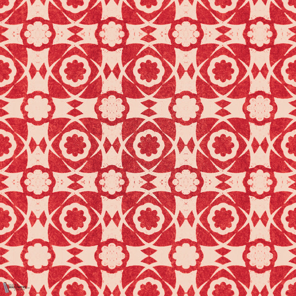 Aegan Tiles papier peint en Red de Mind the Gap