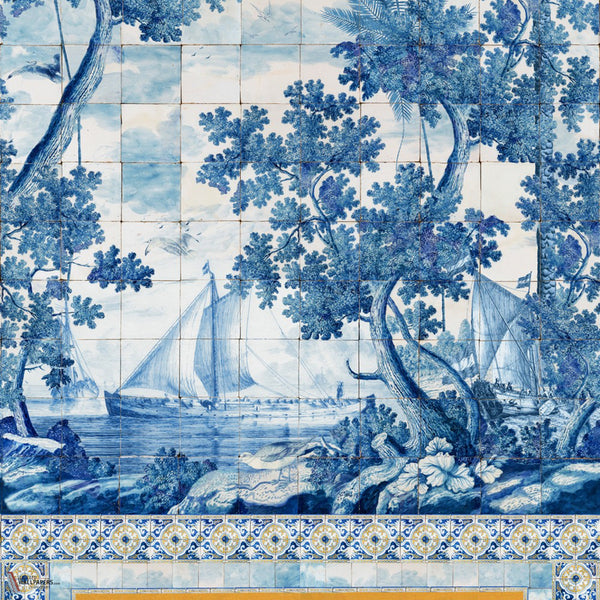 Azure mural papier peint en Blue de Mind the Gap