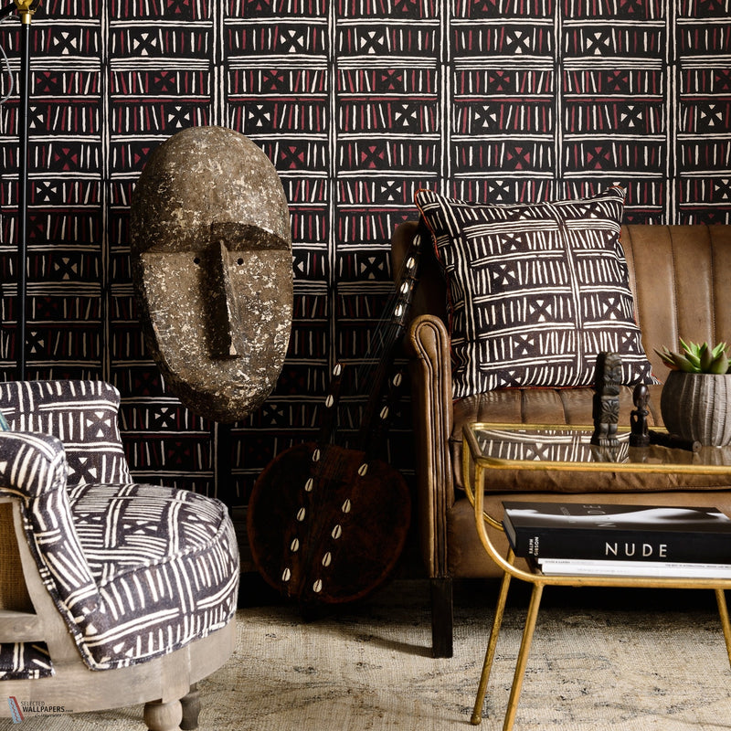Bogolanfini wallpaper by Mind the Gap — interior