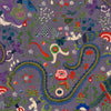 Dragon Flower behang in Purple van Mind the Gap