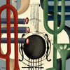 Duet carta da parati in Green/red di Mind the Gap