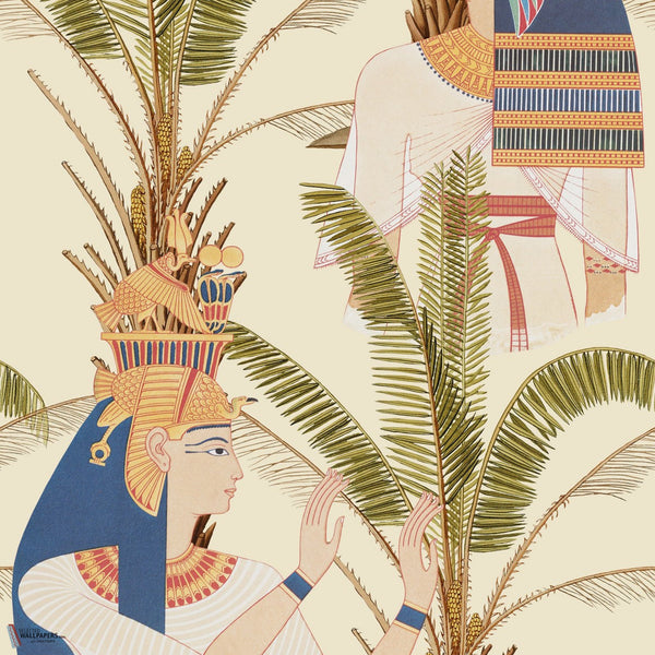 Egyptian Queens behang in Taupe van Mind the Gap