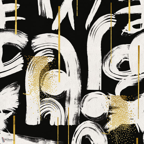 Gestural Abstraction papier peint en Black de Mind the Gap