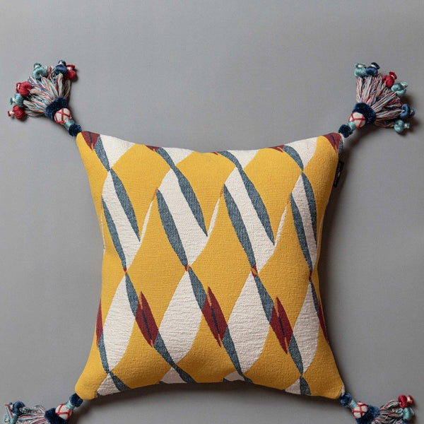 Gloria Kissen in Yellow/White von Mind the Gap