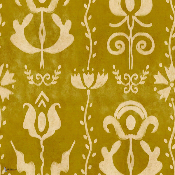 Grandma'S Stencil behang in Mustard van Mind the Gap