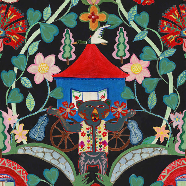 Gypsy Fairytale wallpaper in Anthracite by Mind the Gap