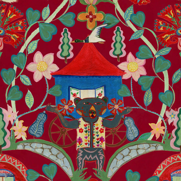 Gypsy Fairytale wallpaper in Ruby by Mind the Gap