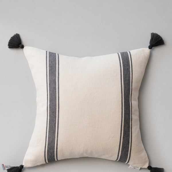 Hajdu Stripe cuscino in Cream/Black di Mind the Gap