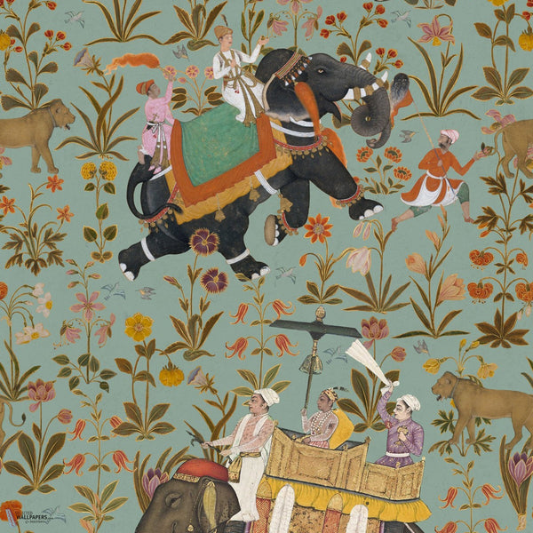 Hindustan wallpaper in Aquamarine by Mind the Gap