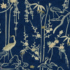 Kyoto carta da parati in Indigo di Mind the Gap