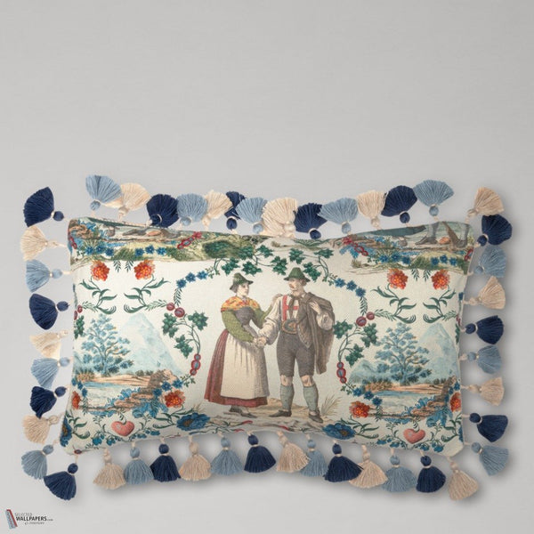 Landhausmode cushion in White/Blue by Mind the Gap