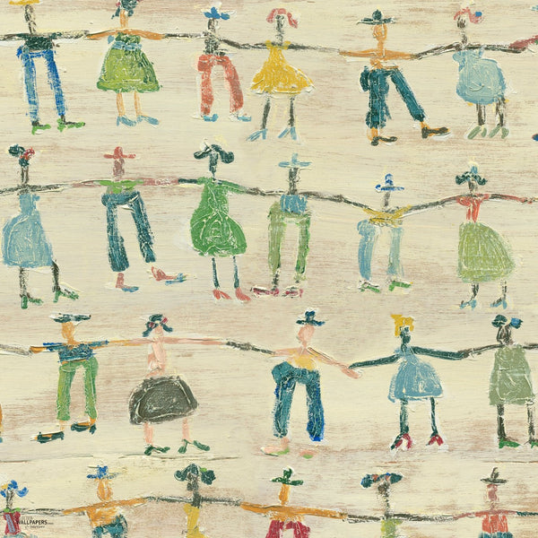 Little People papel pintado en Multicolor de Mind the Gap
